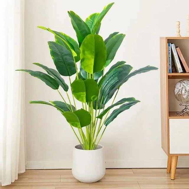 Main image of 1pc Artificial Plants Large Tropical Palm Tree Fake Banana Plants Leaves Real Touch Plastic Monstera For Home Garden Party Decor