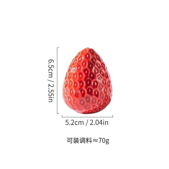 Alt view image 5 of 7 - European Ceramic Strawberry Cruet Oil Pot Creative Fruit Kitchen Seasoning Jar Salt Sugar Chili Jar Soy Sauce Vinegar Bottle New