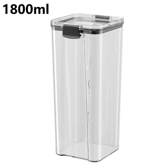 Alt view image 6 of 6 - 460-1800ml Sets Kitchen Stackable Sealed Jar Plastic Food Storage Box Multigrain Tank Bottle Dried Fruit Tea Storage Containers