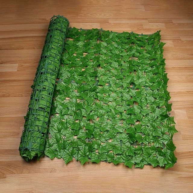Alt view image 2 of 2 - 1M/3M Artificial Green Leaf Fence Panels Faux Privacy Fence Screen For Home Outdoor Garden Balcony Decoration