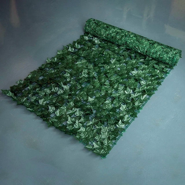 Main image of 1M/3M Artificial Green Leaf Fence Panels Faux Privacy Fence Screen For Home Outdoor Garden Balcony Decoration