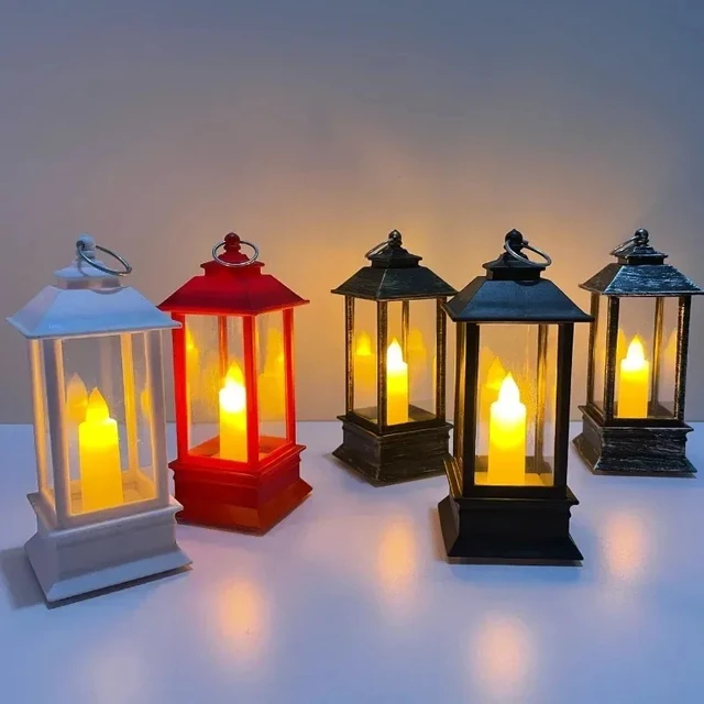 Alt view image 2 of 7 - Vintage LED Oil Lamp Night Light Battery Powered Warm White for Bedroom Decor Christmas Halloween Home Atmosphere Lighting
