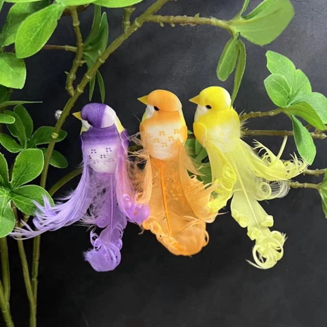 Alt view image 4 of 7 - 6Pcs/Set Foam Artificial Bird Hanging Ornaments 6 Colors Polyurethane Decorative Birds for Home Garden Outdoor Simulation Birds