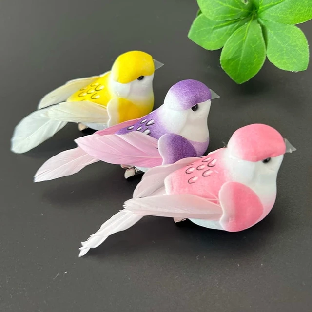 Alt view image 6 of 7 - 6Pcs/Set Foam Artificial Bird Hanging Ornaments 6 Colors Polyurethane Decorative Birds for Home Garden Outdoor Simulation Birds