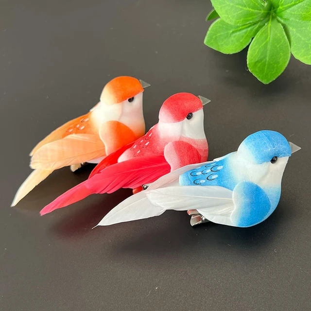 Alt view image 7 of 7 - 6Pcs/Set Foam Artificial Bird Hanging Ornaments 6 Colors Polyurethane Decorative Birds for Home Garden Outdoor Simulation Birds