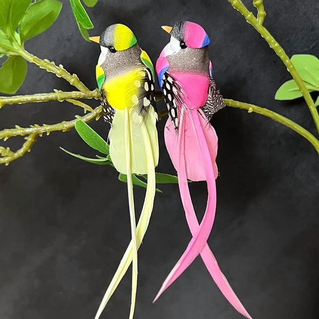 Alt view image 3 of 7 - 6Pcs/Set Foam Artificial Bird Hanging Ornaments 6 Colors Polyurethane Decorative Birds for Home Garden Outdoor Simulation Birds