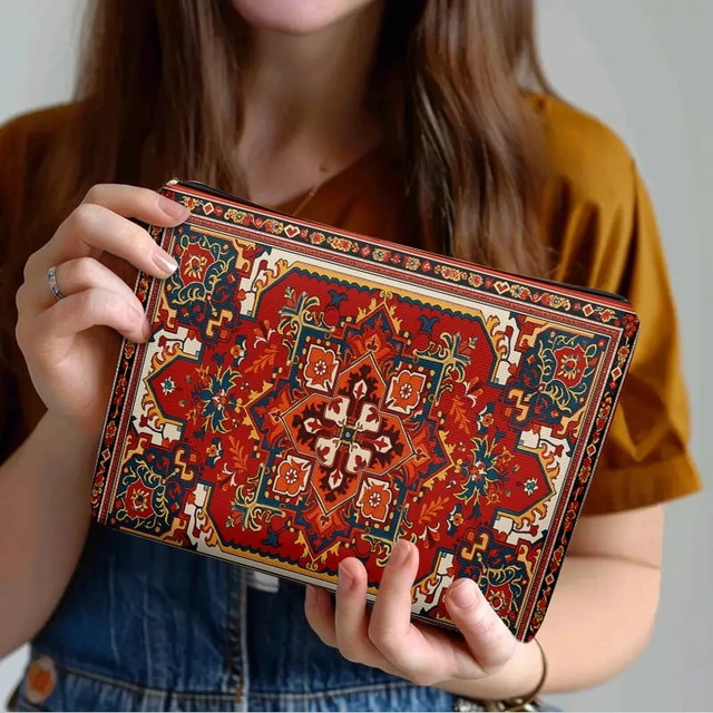 Alt view image 2 of 7 - Traditional Persian Carpet Pattern, Lightweight Zipper Design Toiletry Bag, Suitable for Travel and Daily Use