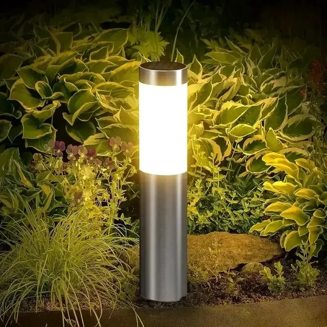 Alt view image 3 of 7 - Solar Powered LED Lawn Light with Automatic Switch Durable Metal Material Ground Plug-in Courtyard Path Lighting