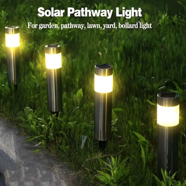 Alt view image 2 of 7 - Solar Powered LED Lawn Light with Automatic Switch Durable Metal Material Ground Plug-in Courtyard Path Lighting