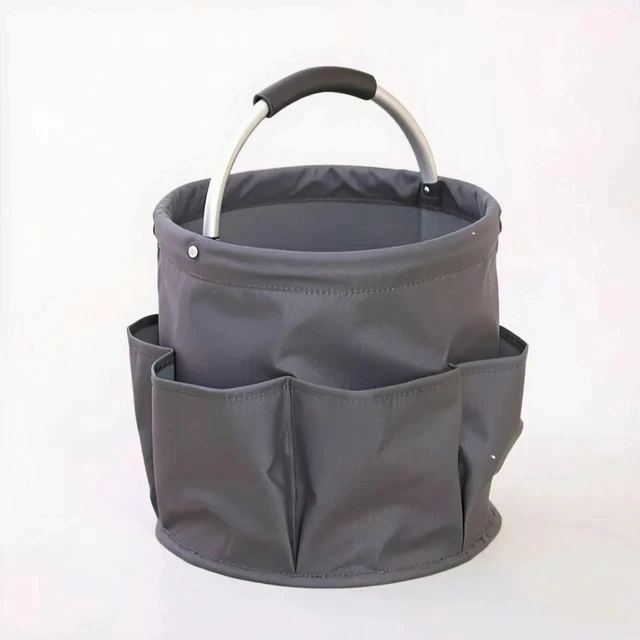 Alt view image 7 of 7 - 17L Large Folding Storage Basket, Picnic Tote & Outdoor Cleaning Caddy with Handle, Tool Bag Cleaning Supplies