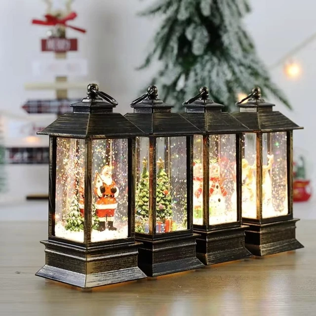 Alt view image 2 of 7 - Wind Lights Christmas Style Cartoon Santa Claus/Snowman Model Create Atmosphere Hanging Xmas Lanterns