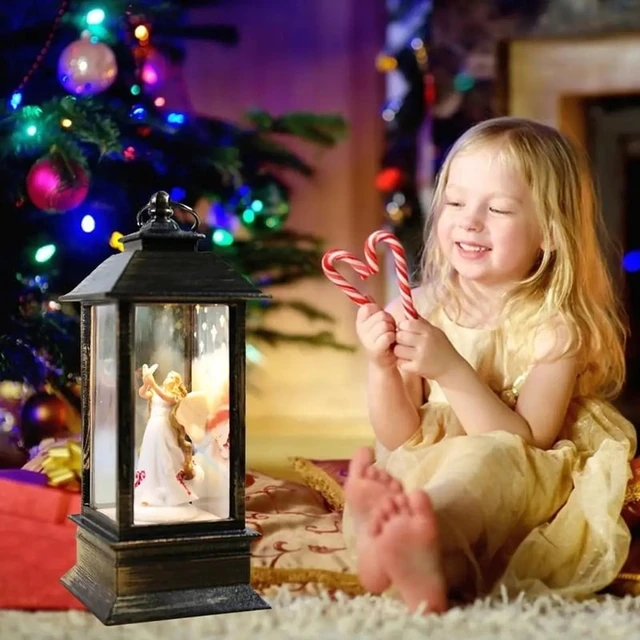 Alt view image 4 of 7 - Wind Lights Christmas Style Cartoon Santa Claus/Snowman Model Create Atmosphere Hanging Xmas Lanterns