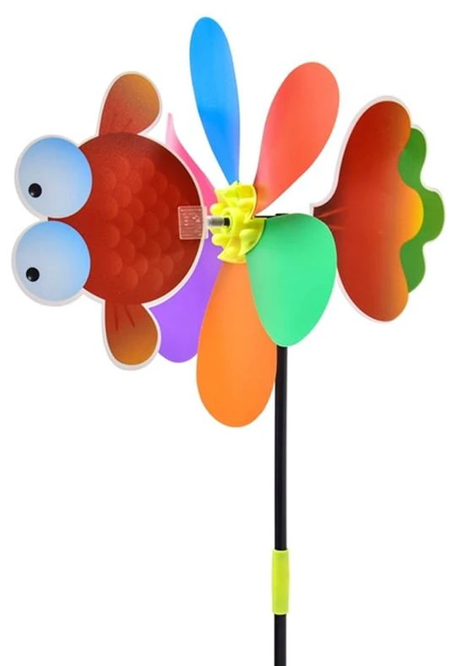Alt view image 5 of 7 - Six Colors Three-dimensional Animal Bee Windmill Cartoon Children Toys Home Garden Decoration Wind Spinner Whirligig Yard Decor