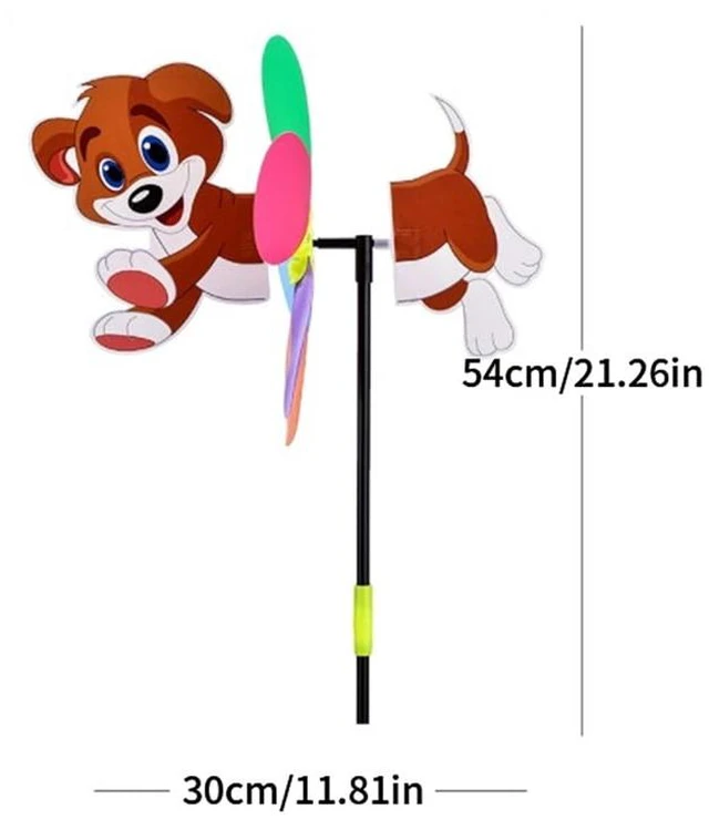 Alt view image 7 of 7 - Six Colors Three-dimensional Animal Bee Windmill Cartoon Children Toys Home Garden Decoration Wind Spinner Whirligig Yard Decor