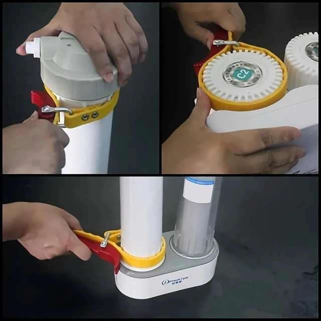 Alt view image 2 of 5 - Belt Wrench Oil Filter Puller Strap Spanner Chain Wrench Strap Opener Adjustable Strap Opener Cartridge Disassembly Tool