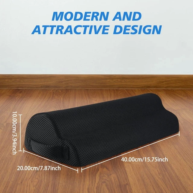 Alt view image 3 of 7 - Memory Foam Office Foot Stool & Under Desk Footrest Leg Elevation Pillow for Gaming & Home Office