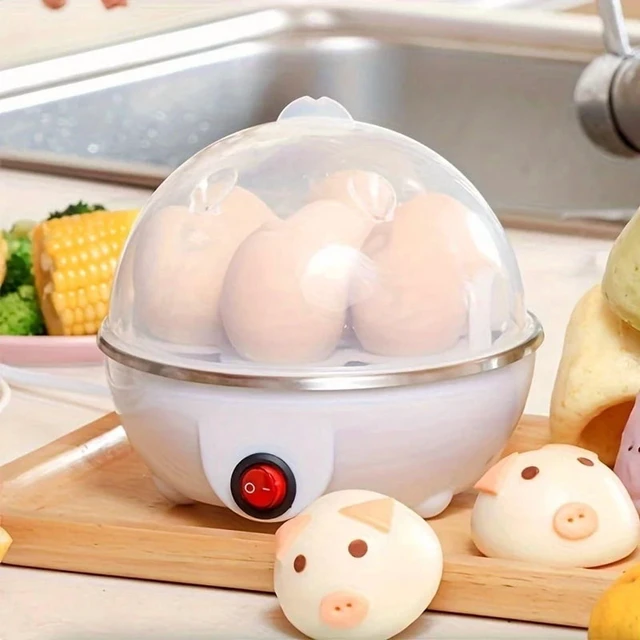 Alt view image 6 of 7 - Egg Cooker Automatic Power Off Home 7 Eggs Multi-Functional Steamed Egg Custard Boiled Egg Machine Breakfast Artifact