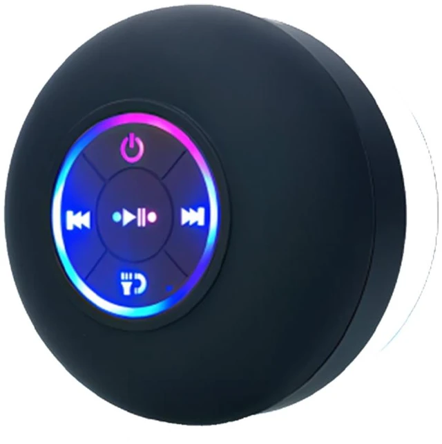 Main image of Portable Wireless Bluetooth Speaker LED Light IPX4 Waterproof Loudspeaker Outdoor Bathroom Large Suction Cup Stereo Sound Box