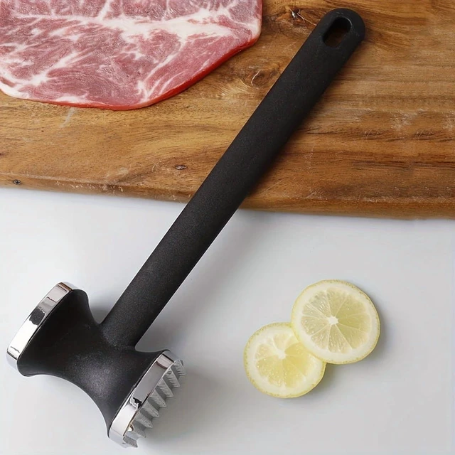 Alt view image 7 of 7 - Heavy Duty Kitchen Meat Tenderizer Hammer with Rubber Grip, Stainless Steel Head for Effortless Pounding and Tenderizing