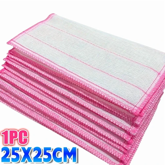Alt view image 4 of 7 - 1-50pcs Anti-Oil Kitchen Towels Cotton Dishcloth Super Absorbent Non-stick Oil Reusable Cleaning Cloth Kitchen Daily Dish Towels