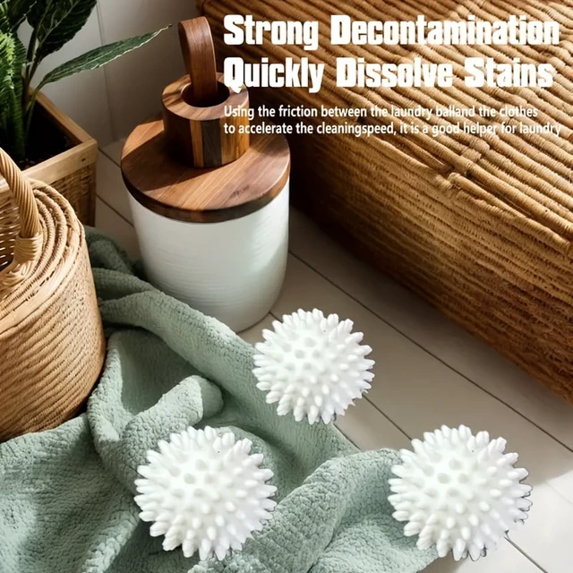 Alt view image 2 of 7 - Set of 6 Reusable Magic Laundry Balls - Fabric Softener, Prevents Tangling And Removes Dirt, Available in Various Colors