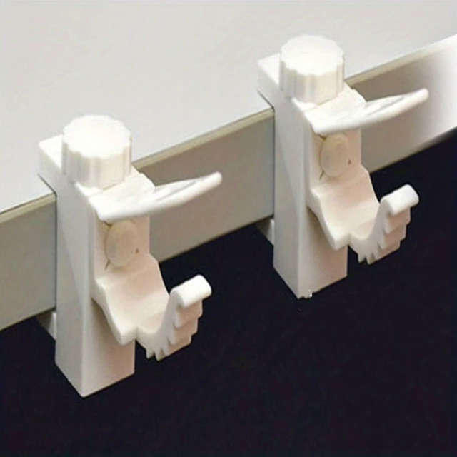 Alt view image 4 of 7 - 2pcs/set Space-Saving Curtain Rod Brackets - Easy Install, Durable Metal Wall Hooks for Home Decor