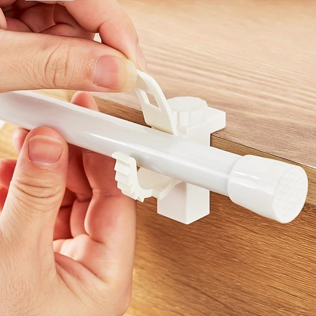 Alt view image 5 of 7 - 2pcs/set Space-Saving Curtain Rod Brackets - Easy Install, Durable Metal Wall Hooks for Home Decor