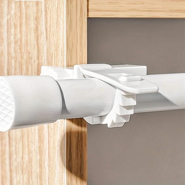 Alt view image 6 of 7 - 2pcs/set Space-Saving Curtain Rod Brackets - Easy Install, Durable Metal Wall Hooks for Home Decor