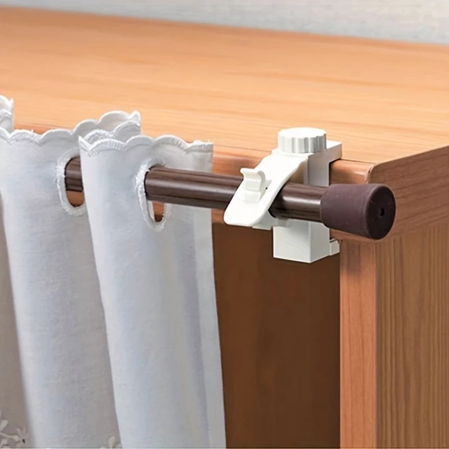 Alt view image 7 of 7 - 2pcs/set Space-Saving Curtain Rod Brackets - Easy Install, Durable Metal Wall Hooks for Home Decor