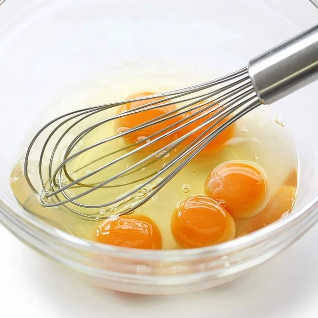 Alt view image 7 of 7 - 8" 10" 12" Egg Whisk Stainless Steel Egg Whisk Kitchen Wire Balloon Whisk Milk Egg Beater Egg Mixing Mixer Tools KC0231