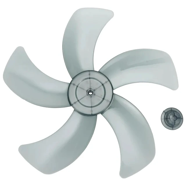 Alt view image 3 of 7 - 16 Inch Household Plastic Fan Blade Five Leaves With Nut Cover For Pedestal Standing Pedestal Fan Blades Accessories