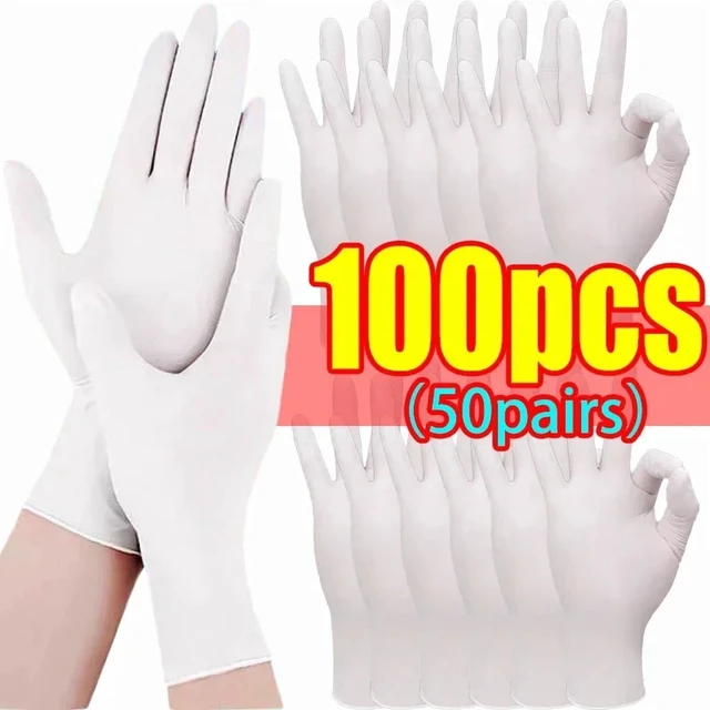 Alt view image 5 of 7 - Black Nitrile PVC Gloves Strong Gloves Disposable for Housework Dish Washing Car Industry Gardening Pet Care Baking Cooking Tool