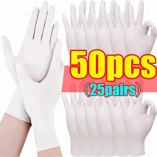 Alt view image 6 of 7 - Black Nitrile PVC Gloves Strong Gloves Disposable for Housework Dish Washing Car Industry Gardening Pet Care Baking Cooking Tool