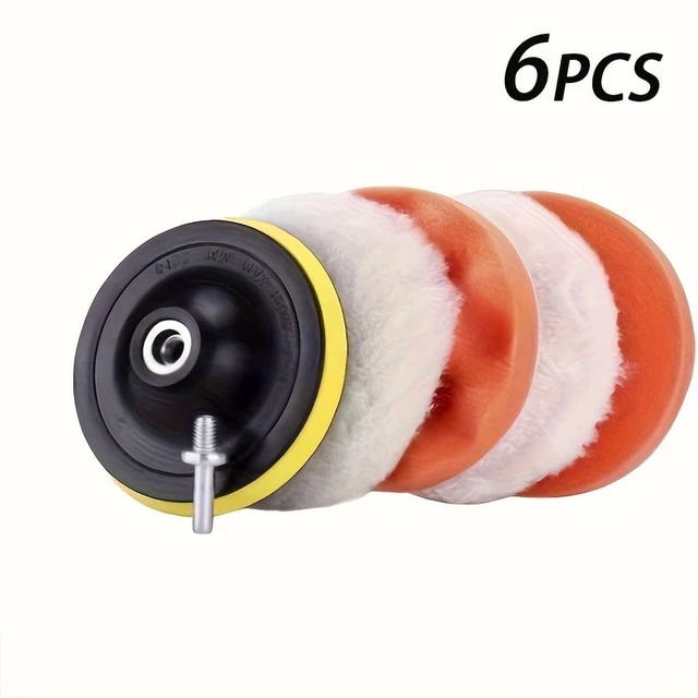 Alt view image 3 of 7 - 4-5Inch Car Polishing and Waxing Set, 100mm Multi-Functional Buffing Pads Kit - Soft Sponge, Wool Pad, and Ball Polishing Disc