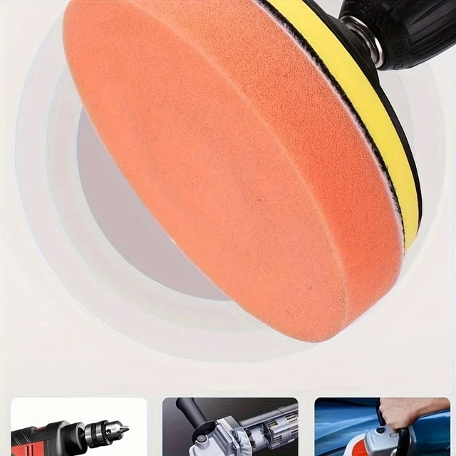 Alt view image 7 of 7 - 4-5Inch Car Polishing and Waxing Set, 100mm Multi-Functional Buffing Pads Kit - Soft Sponge, Wool Pad, and Ball Polishing Disc