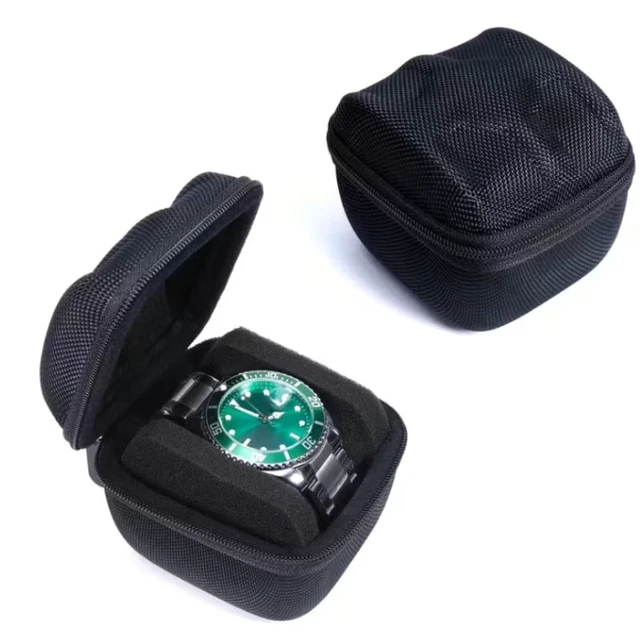 Alt view image 3 of 7 - Single Watch Travel Case Fit Large And Small Watches,With Soft Watch Pillow, Hardshell And Compact Watch Box,Safe watch Storage