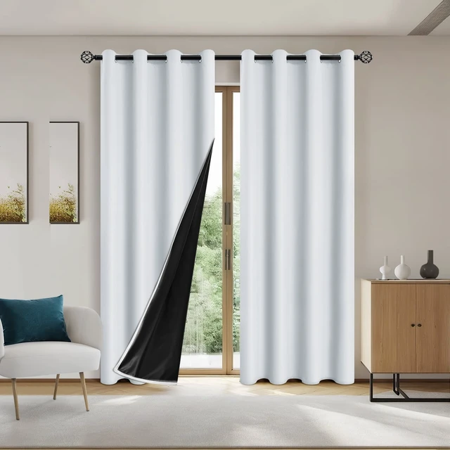 Alt view image 2 of 7 - 1pc Solid color full shading and sun protection 100% Blackout curtains, bedroom and living room shading curtains