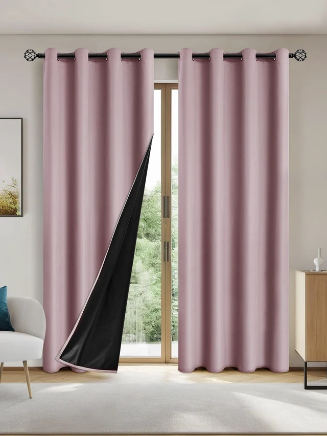 Main image of 1pc Solid color full shading and sun protection 100% Blackout curtains, bedroom and living room shading curtains