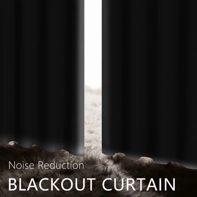 Alt view image 3 of 7 - 1pc Solid color full shading and sun protection 100% Blackout curtains, bedroom and living room shading curtains