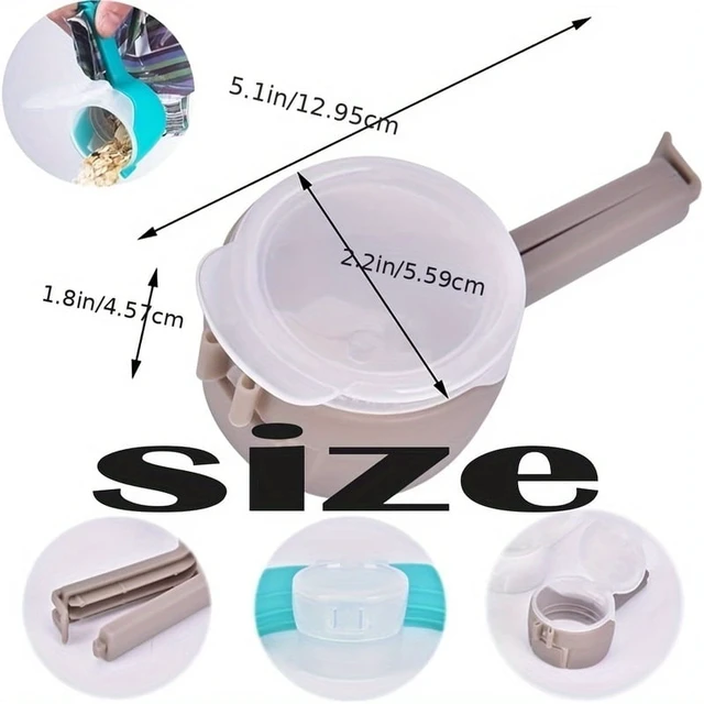 Alt view image 3 of 7 - 4pcs Reusable Bag Clips with Pour Spout - Food Sealing Clips for Snacks etc., Kitchen Gadgets