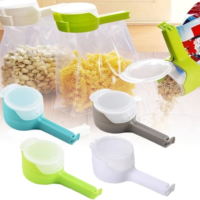 Alt view image 5 of 7 - 4pcs Reusable Bag Clips with Pour Spout - Food Sealing Clips for Snacks etc., Kitchen Gadgets