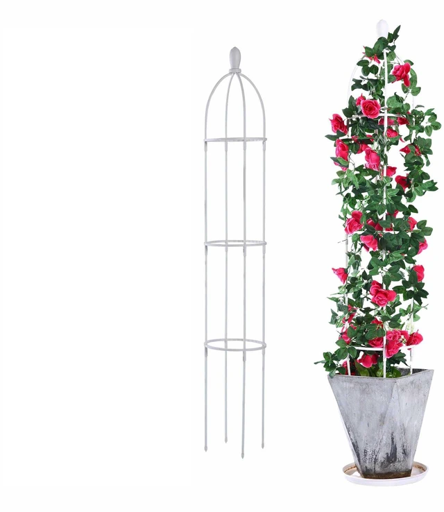 Main image of 1 Pcs Garden Trellis for Climbing Plants Outdoor Tower Obelisk Garden Trellis Tall Potted Plants Support Flowers