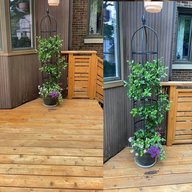 Alt view image 5 of 7 - 1 Pcs Garden Trellis for Climbing Plants Outdoor Tower Obelisk Garden Trellis Tall Potted Plants Support Flowers