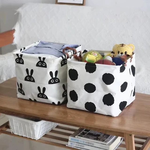 Alt view image 2 of 7 - Lingerie & Bra Organizer Box, Black White Linen Fabric Drawer Divider Inserts for Underwear, Socks, Closet Storage - Save Space