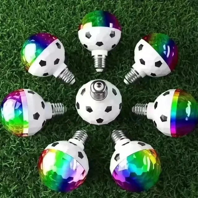 Alt view image 3 of 7 - 6W LED Disco Light Bulb E27 Rotating Strobe Bulbs RGB Color Crystal Stage Party Lights Disco Lamp Christmas lights AC85-265V