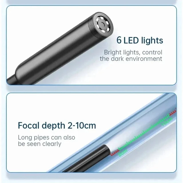 Alt view image 7 of 7 - USB Endoscope for OTG Android Phone 5.5mm Borescope Inspection Snake Camera IP67 Waterproof with 6 LED Lights For Type C