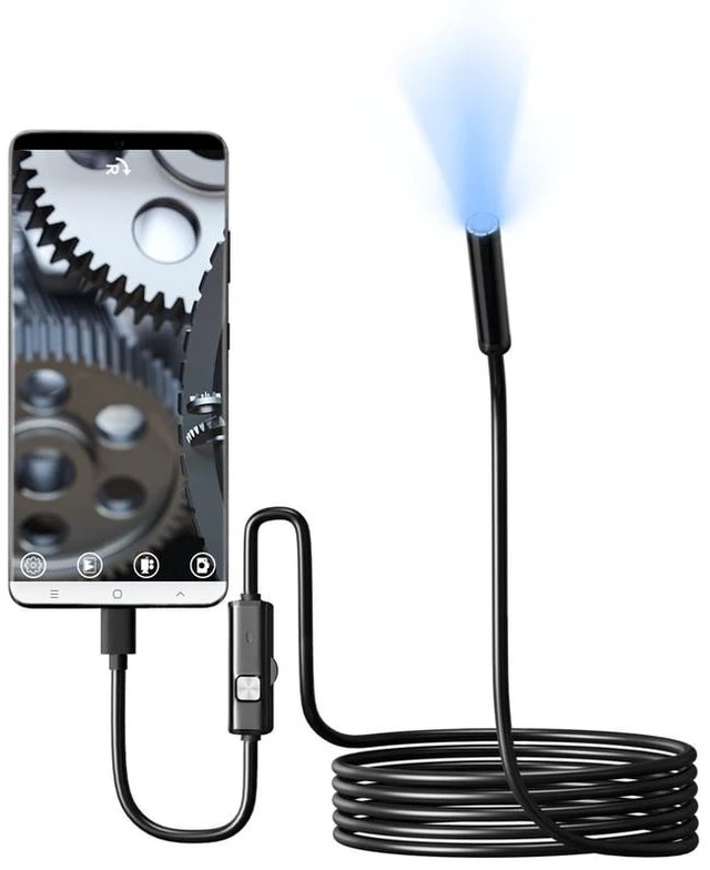 Main image of Type-c 5.5/7mm Endoscope Scope Camera 1m 1.5m 2m for Car Scenarios Endoscope Camera with 6 Led Lights Ideal for Car Engines