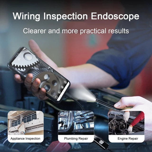 Alt view image 4 of 6 - Type-c 5.5/7mm Endoscope Scope Camera 1m 1.5m 2m for Car Scenarios Endoscope Camera with 6 Led Lights Ideal for Car Engines