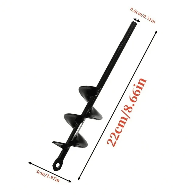 Main image of Garden Auger Spiral Drill Bit With 3/8" Hex Drive Drill Planting Hole Digger Tool Loose Soil Drill Bit Accessories