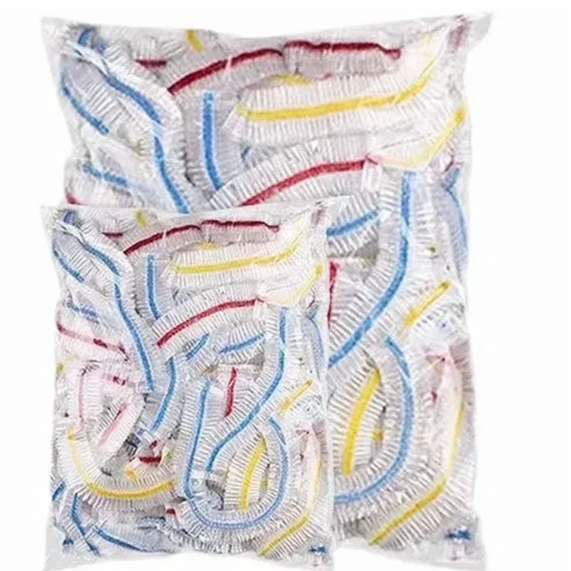 Alt view image 6 of 7 - 100-300PCS Colorful Food Cover Wrap Refrigerator Fresh-keeping Bag Kitchen Transparent Cling Film Cover Disposable Plastic Cover